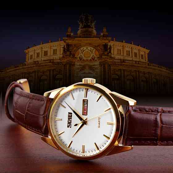 Skmei 9073GDWT-B Gold-White men Київ