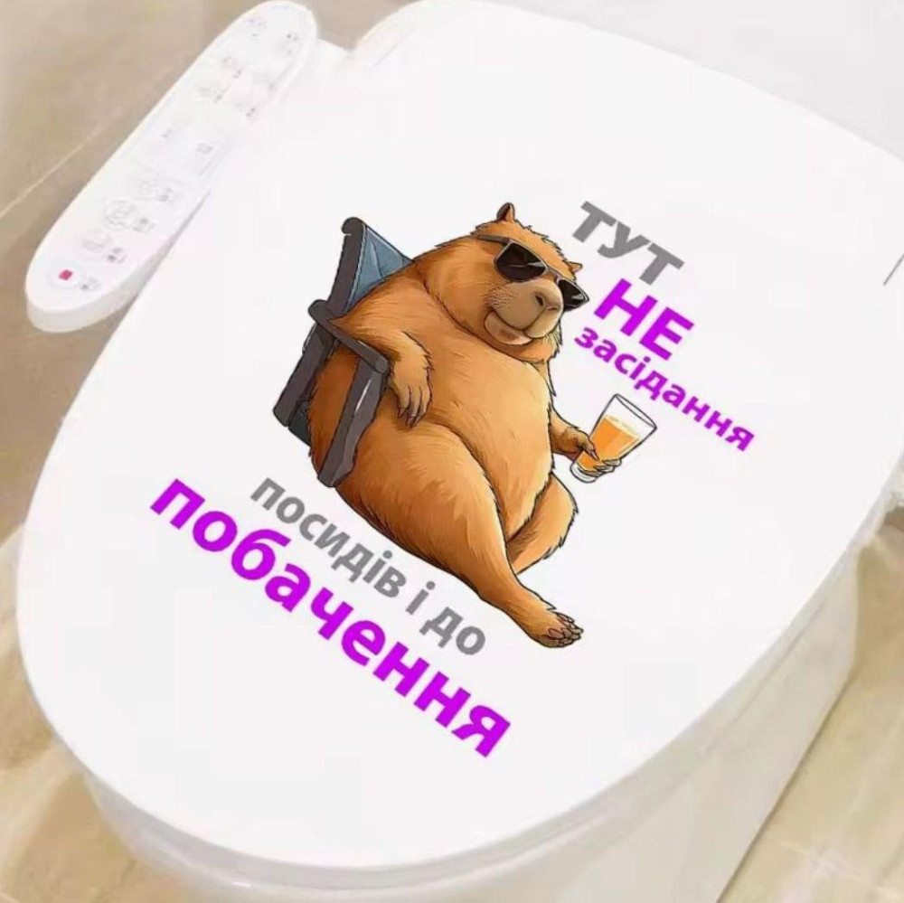 Наклейка на унітаз 16 на 20 см різнобарвний Київ - фото 6