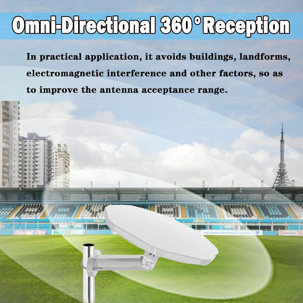 Наружная антенна DTB TECH A белая высокого усиления 360° омнидиректная VHF UHF для Т2 цифрового телевидения Киев - изображение 5