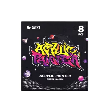 Маркери акрилові STA для малювання, преміум якість, набір 8 кольорів, універсальні для скла, дерева, ткани та кераміки Кам'янець-Подільський - фото 10