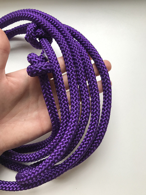 Скакалка гімнастична для гімнастики художньої 3 метри фіолетова 10 мм дитяча спортивна мотузкова Кам'янське - фото 8