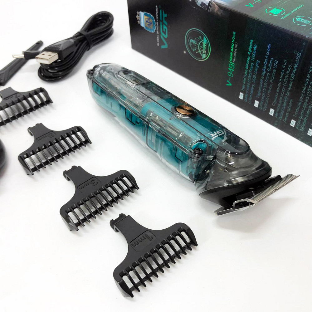 Машинка для стрижки волосся і потилиці, Професійна акумуляторна машинка для стрижки JX-45 Львів - фото 20