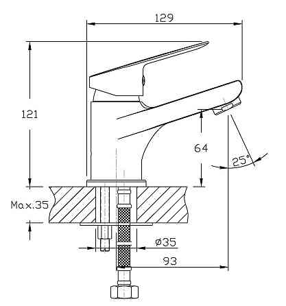 Змішувач для умивальника Haiba NIKAS 001   ( HB0868 ) 24044 Харків