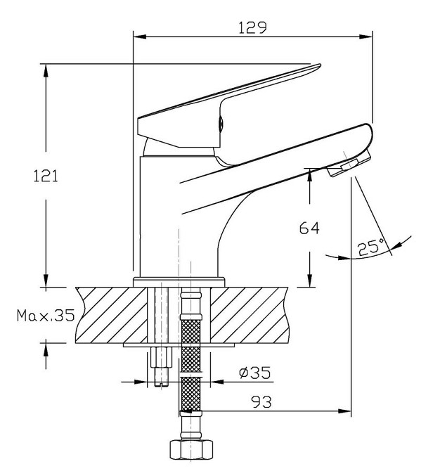 Змішувач для умивальника Haiba NIKAS 001   ( HB0868 ) 24044 Харків - фото 3