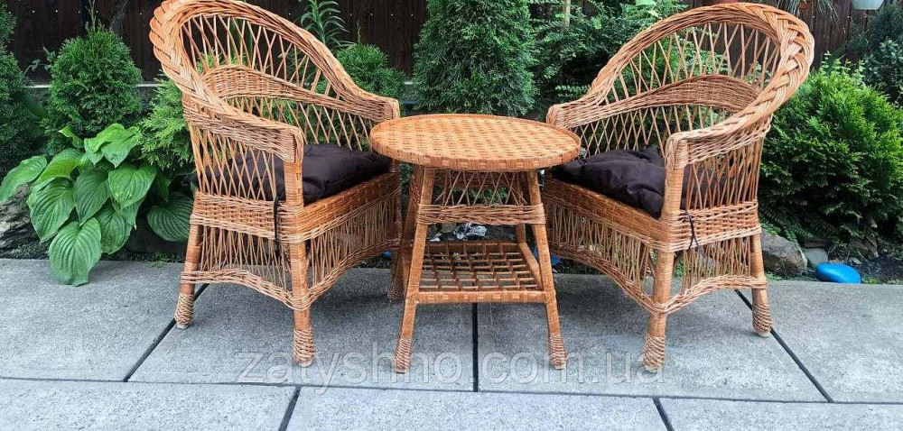 Плетеная мебель на балкон с подушками Киев - изображение 6