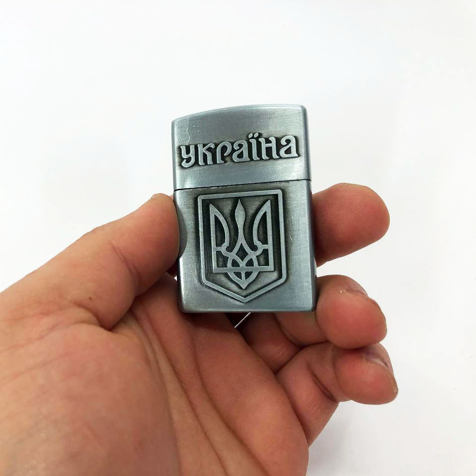 Запальничка кремнієва патріотична Україна 4550. Колір: срібний CT-78 Львів - фото 4