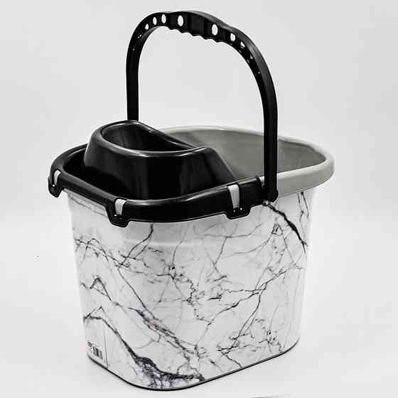 Відро МОП з віджимом 13л Білий мармур "ELIF" Харків