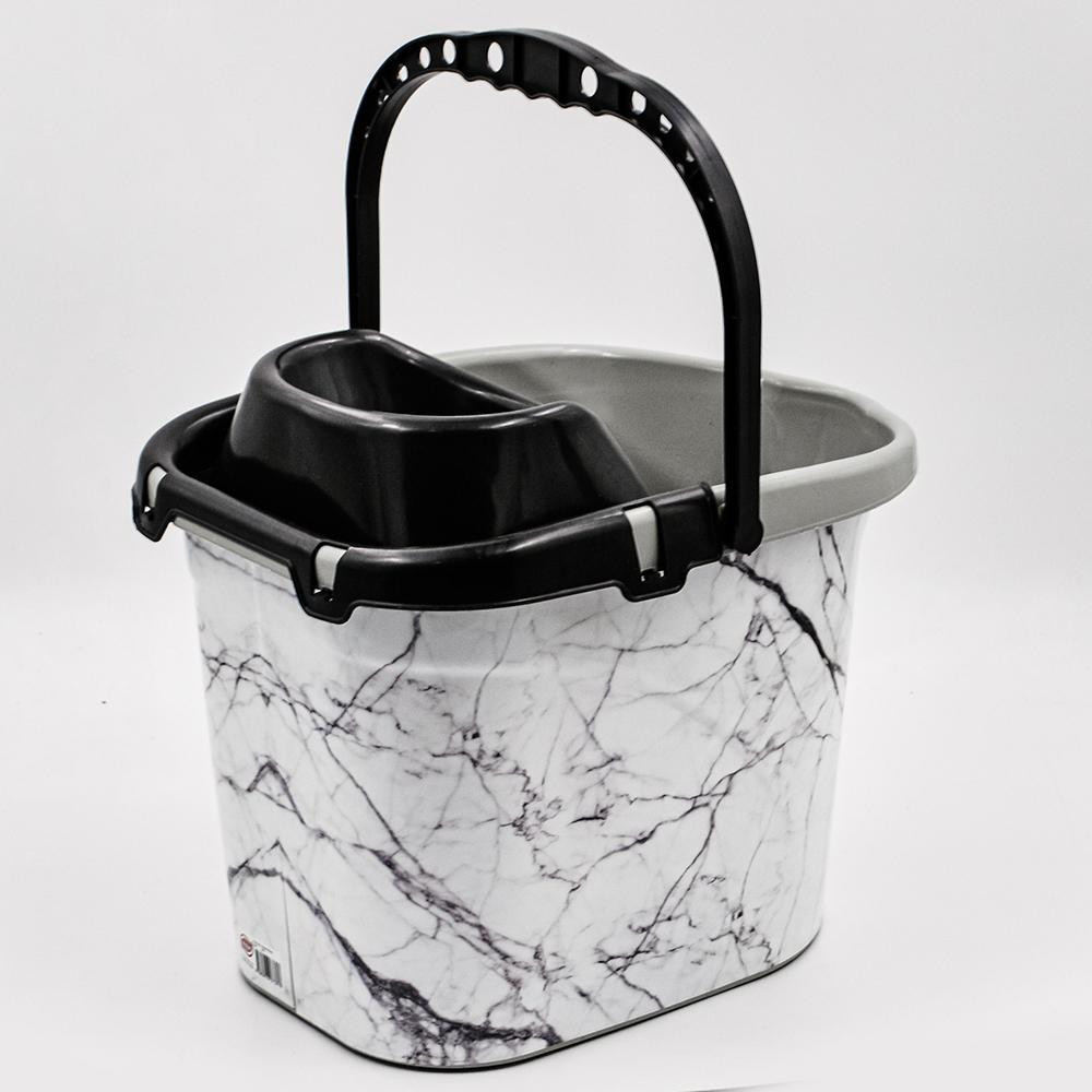 Відро МОП з віджимом 13л Білий мармур "ELIF" Харків - фото 2