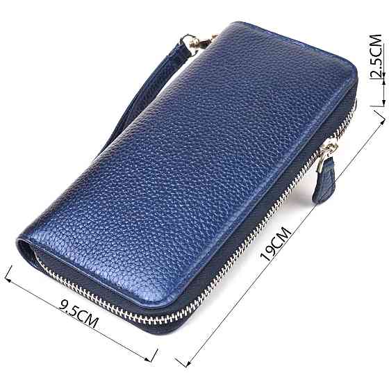 Превосходный кошелек с отливом для женщин из натуральной кожи флотар CANPELLINI 21616 Синий Киев