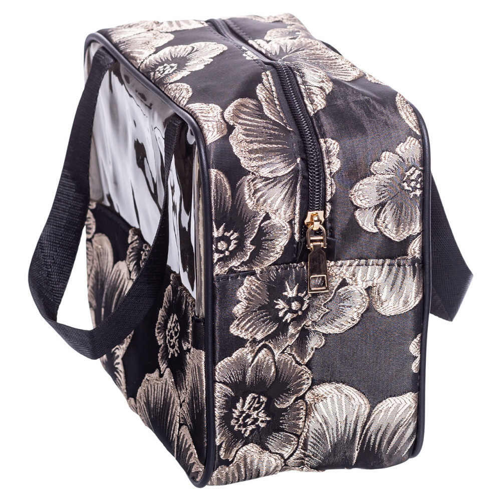 Набір прозорих жіночих косметичок для дому 2 (шт) дорожня косметичка в сумку для косметики, макіяжу, ліків, пензлів Чорний Київ - фото 8