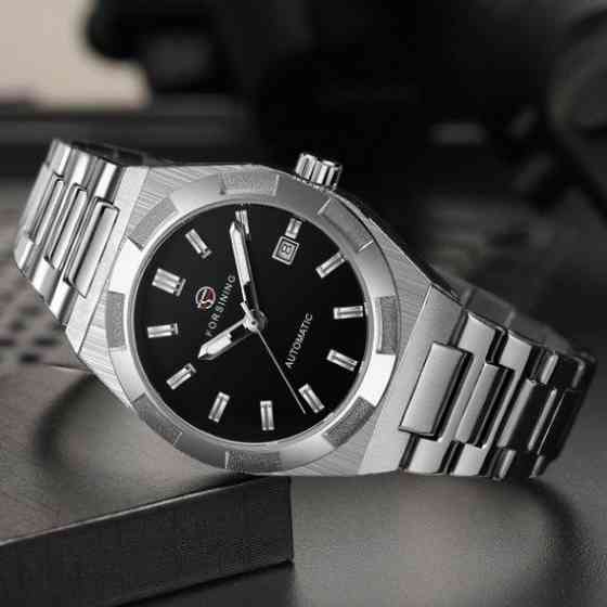 Мужские механические наручные часы Forsining Temp (Серебристые) Винница