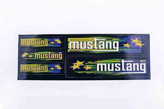 Наклейки (набір) MUSTANG (48х16см, чорні) Мукачево