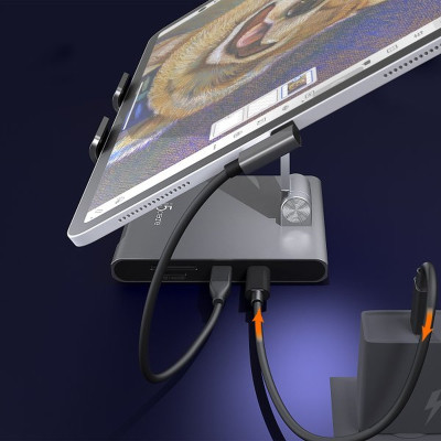 Порт-репликатор J5create Dock-Station Ipad USB-C 8-in-1 (HDMI/PD/картридер/USB-A/USB-C/Audio) (JTS224-N) Винница - изображение 5