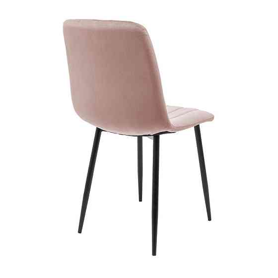 Стілець крісло м'який FuryDesign Malcolm 22 чорні ніжки Рожевий Київ