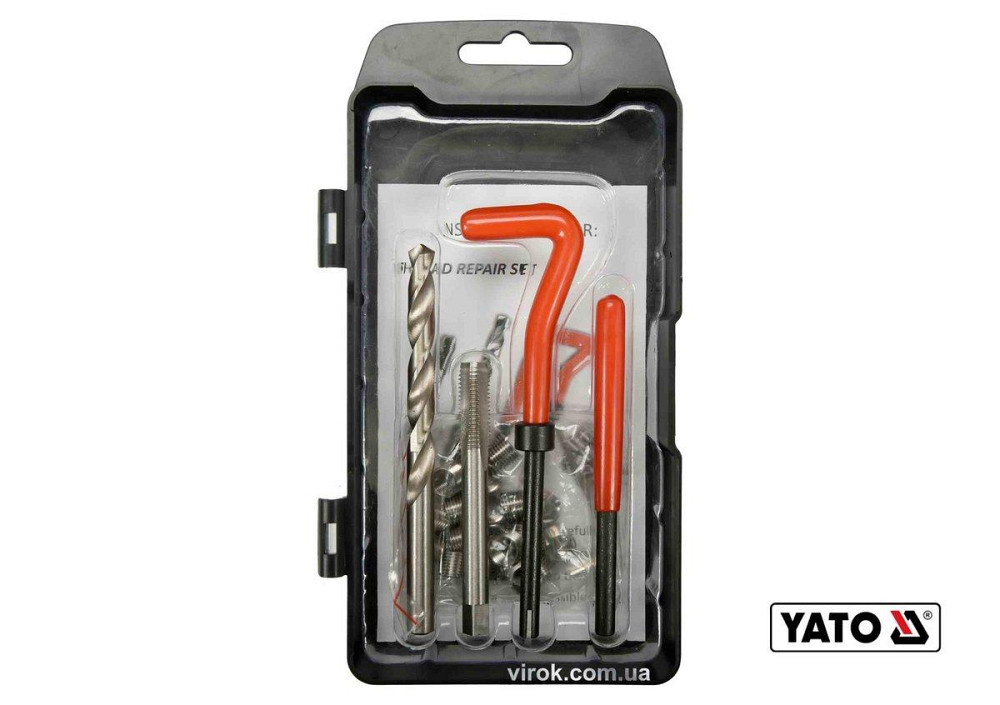 Набір для ремонту різьби YATO : М8 x 1.25 мм, HSS 4241/4341, 30 шт [20/40] Одеса - фото 1