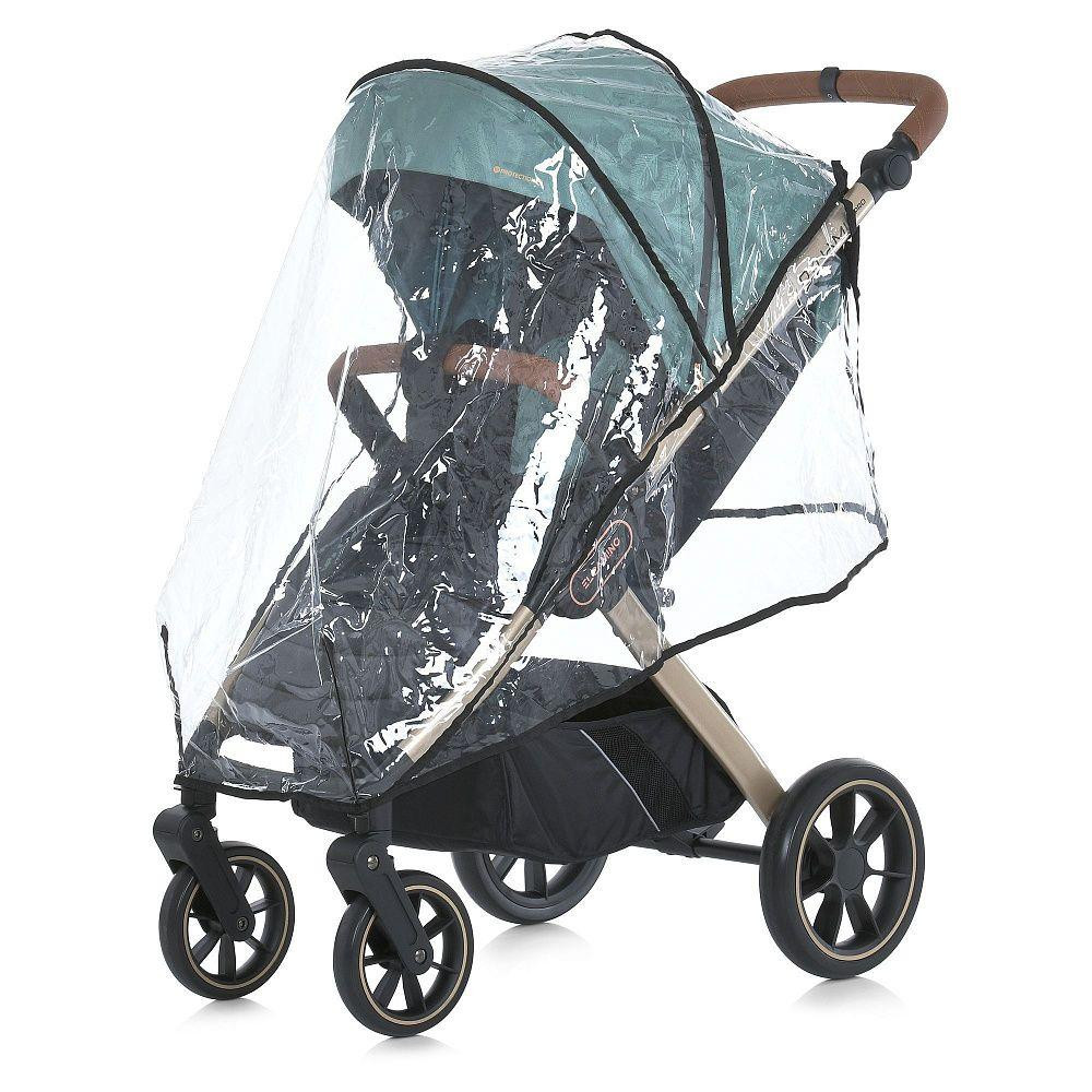 Коляска дитяча EL CAMINO DYNAMIC PRO Special Mint прогулянкова з чохлом та дощовиком М'ятна з пір'ячками (ME 1053G-2) Чернигов - изображение 4