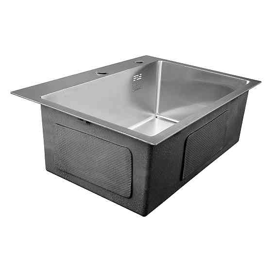 Кухонная мойка с нержавеющей стали Kroner KRP Gebürstet - 5843HM (3/1 мм) с сушилкой для посуды Киев