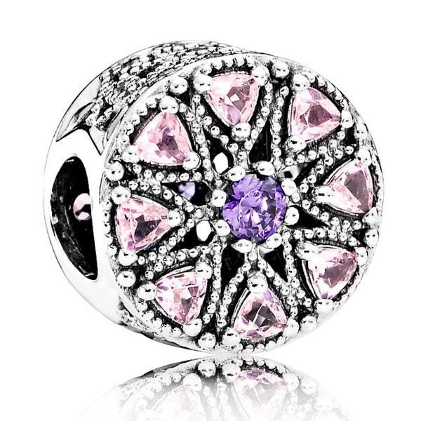 Срібна намистина Пандора  "Сяючий медальйон" 791974NPRMX MasterSem Київ - фото 1