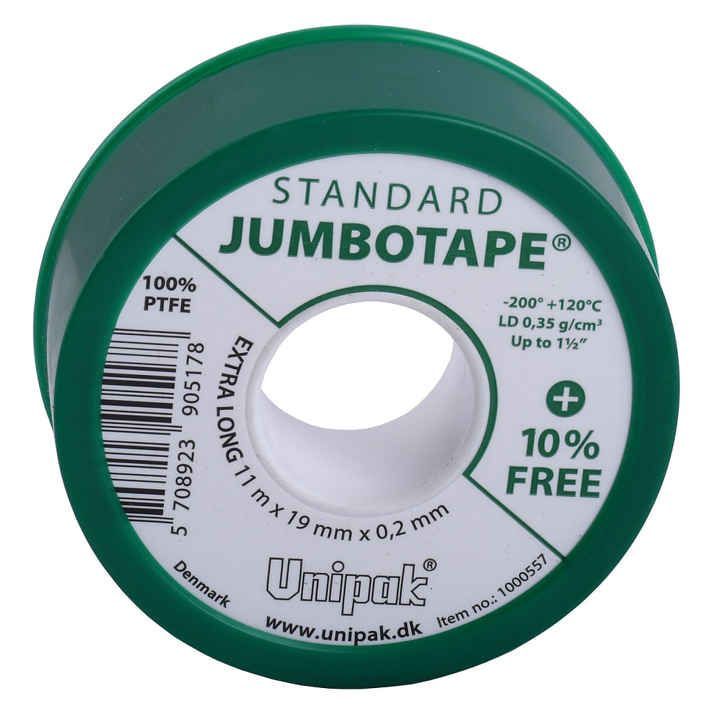 Фум стрічка тефлонова Jumbotape standard UNIPAK (11м х 19мм х 0,2мм) Тернополь - изображение 2