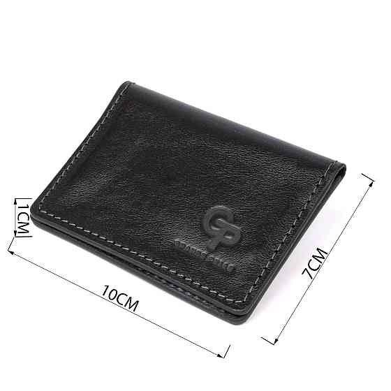 Кожаная визитница GRANDE PELLE 11487 Черный Киев