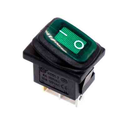 Перемикач Daier KCD1-2-101NW, з підсвіткою, вологозахищений, ON-OFF, 3pin, 6A 250V, червоний Полтава