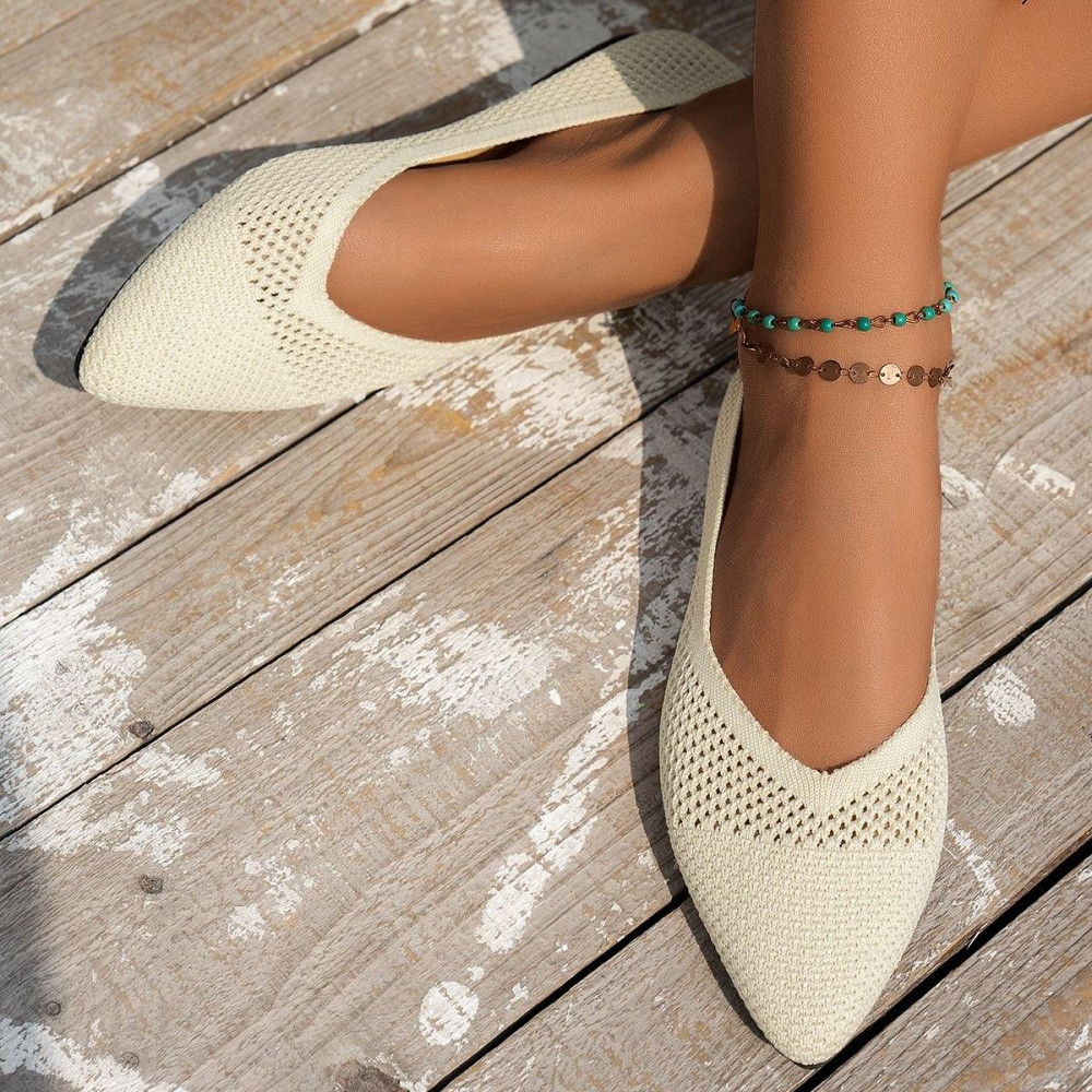 Балетки жіночі тканинні сітка легкі повітропроникні літні туфлі без підборів повсякденні 38 Київ - фото 5