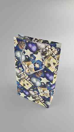 Новорічні пакети для подарунків, середній 17x26x8-030 (12 шт.) Харків