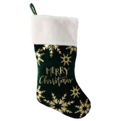 Украшение декоративное Chomik шкарпетка новорічна 50 см, диз. сніжинки, червона, зелена (5900779900219_1) Винница