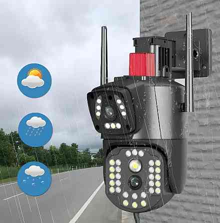 Уличная камера видеонаблюдения 4G под сим карту,на 2 обьектива SBR Киев