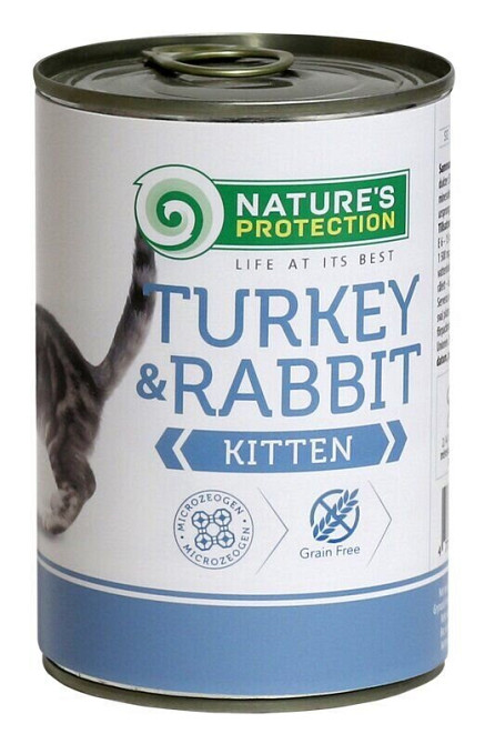 Nature's Protection Kitten Turkey & Rabbit Вологий корм для кошенят з індичкою і кроликом, 400 г Київ - фото 1