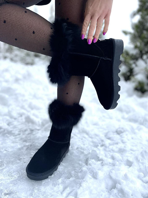 Hengji Угги жіночі HENGJI 5873 чорні (зима, замша натуральна) (5196) 39 Коломия - фото 7