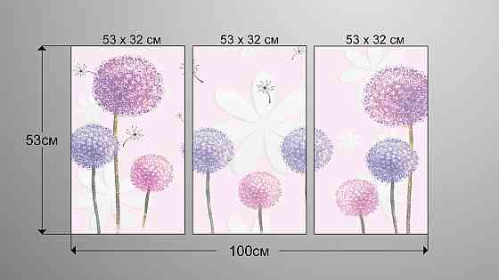 Модульна картина Квітни Абстракція Art-56_3А Київ