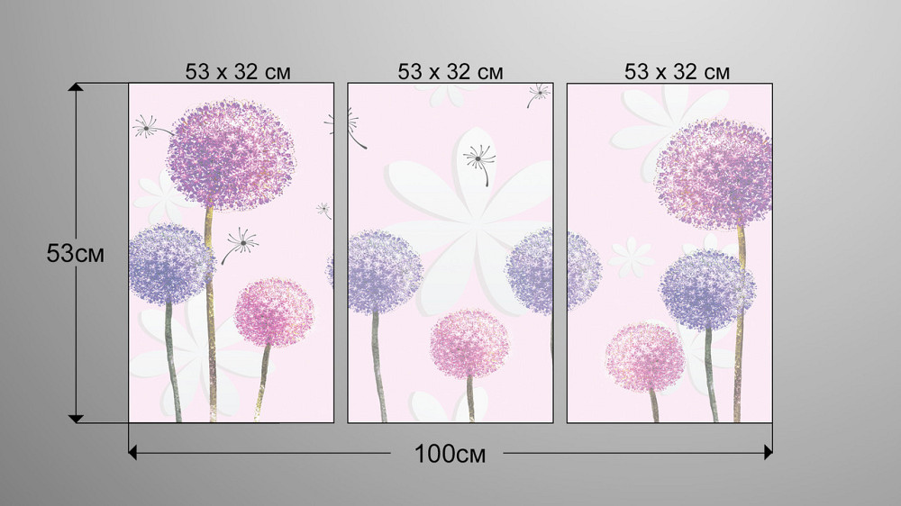 Модульна картина Квітни Абстракція Art-56_3А Київ - фото 3