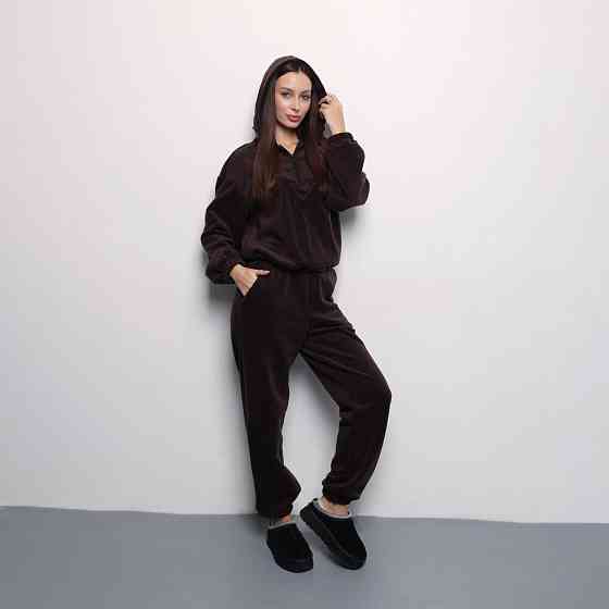 Темно-шоколадний костюм зимовий флісовий. Жіночий теплий костюм Pobedov Huggi жіночий¶ Київ