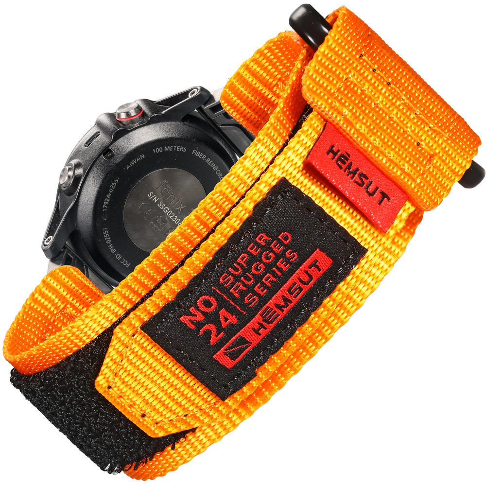 Ремінець для годинника Hemsut HS121 Super Strong Nylon Garmin Orange 20 mm SBR Київ - фото 1
