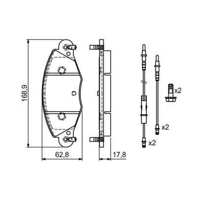 Гальмівні колодки Bosch 0 986 424 581 Вінниця