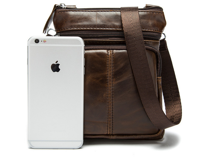 Сумка мужская Vintage кожаная 14608 Коричневый Киев - изображение 7