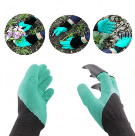 Садовые перчатки с когтями Garden Glove 4505 для посадки, прополки и рыхления почвы, универсальный р Киев - изображение 10