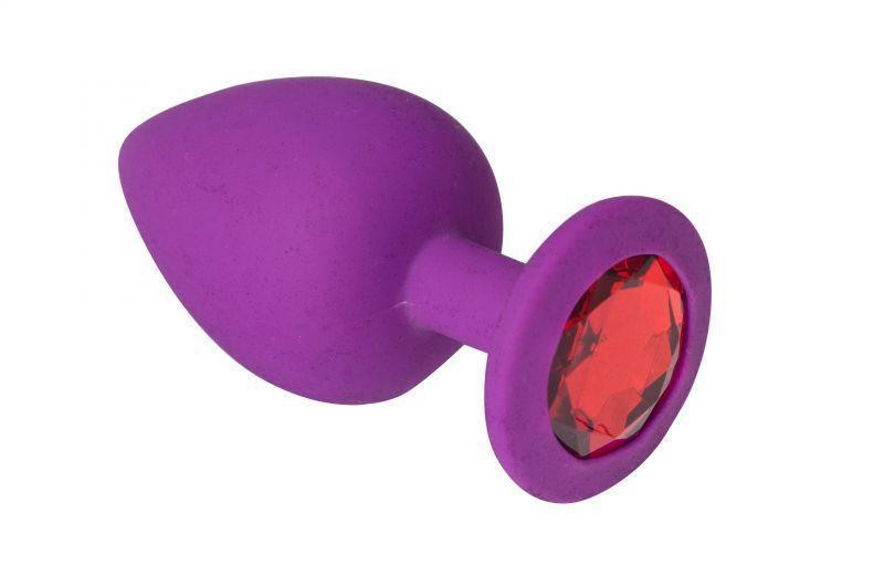 Мала силіконова анальна пробка Purple Silicone Ruby, M Sex Aura Київ - фото 1