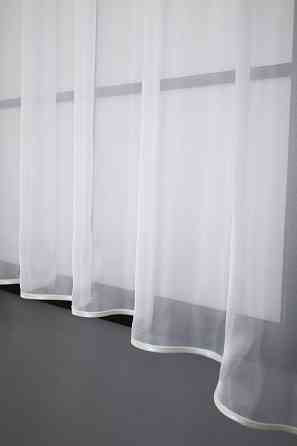 Кухонная тюль арка с ламбрекеном VR-Textil № 025к белый с мятным 280х170 см (52-0672) Киев