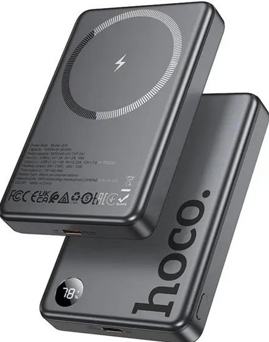 Повербанк PD20W з швидкою зарядкою HOCO Q34 Clever 10000mAh є ОПТ Київ - фото 6