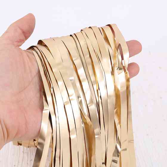 Дождик для фотозоны матовый 2 м на 1 м золотистый Киев