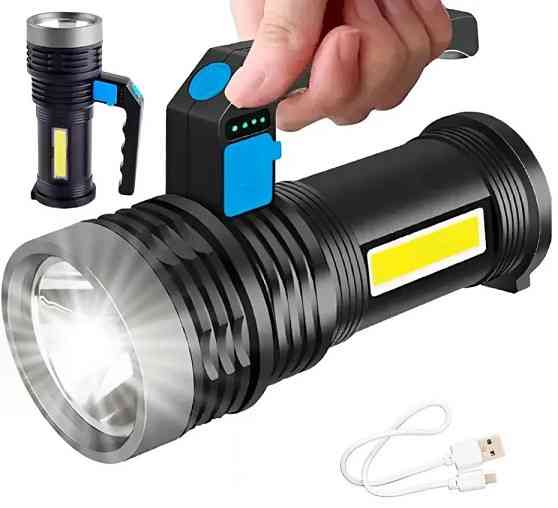 Ручной фонарь BL-8205, встроенный аккум, USB, индикатор зарядки Днепр