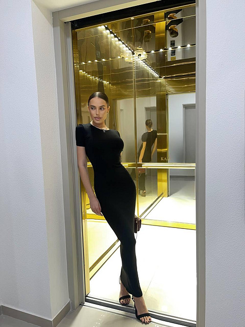 Женское базовое облегающее макси платье в стиле скимс турецкая натуральная вискоза Черный Одесса - изображение 1