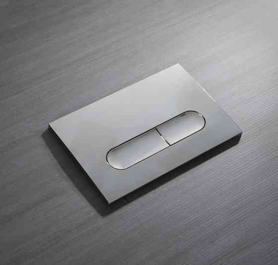 Панель змиву Koer KT-0608-01 240x160x10mm пластикова, кнопка закруглена (колір хром) (KR6124)   ( 26413 ) Харків