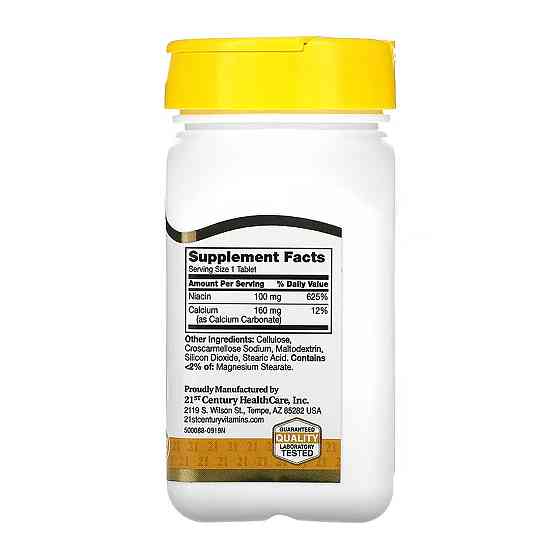 Ниацин Витамин В3 21st Century Niacin 100 mg 110 таб Киев