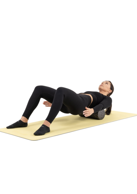 Роллер масажер (валик, ролик) гладкий заповнений Hop-Sport HS-P033SYG EPP 33см чорно-фіолетовий Київ - фото 8