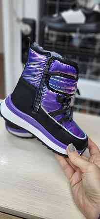 Детские зимние дутики термо сиреневые для девочек 27,28,29 Николаев