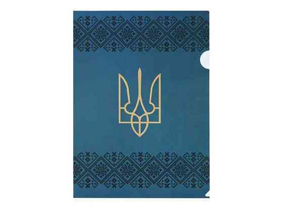 Папка-куточок A4 синій UKRAINE DECOR, вишиванка BM.3971-68 ТМ BUROMAX Київ