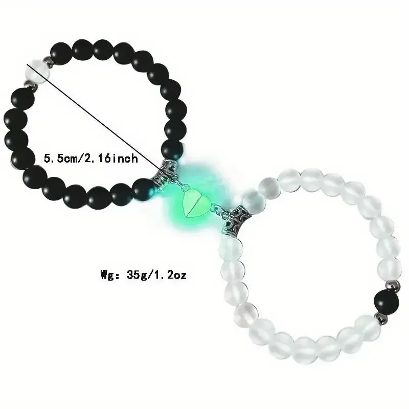 Парные браслеты с сердечком, светящимся в темноте – подарок для пары Киев - изображение 7